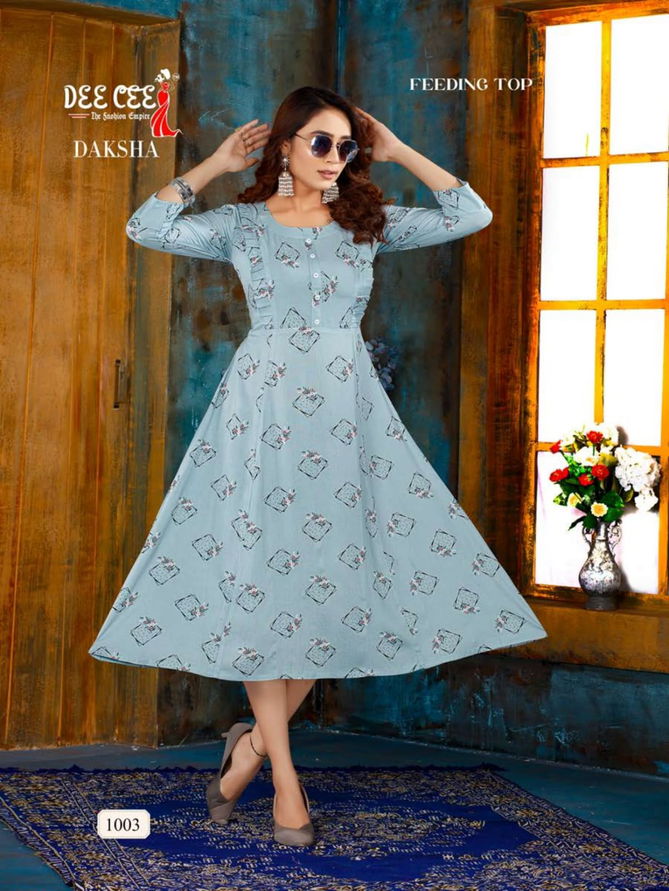 DeeCee Kurti Daksha Regular Wear Designer Wholesale Anarkali Kurtis
